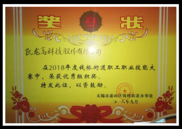 今年会官网登录入口高科“2018年钱桥街道手艺大赛”获优异效果